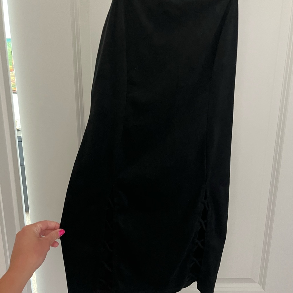 Revamped Black Asymmetrical Pencil Dress
